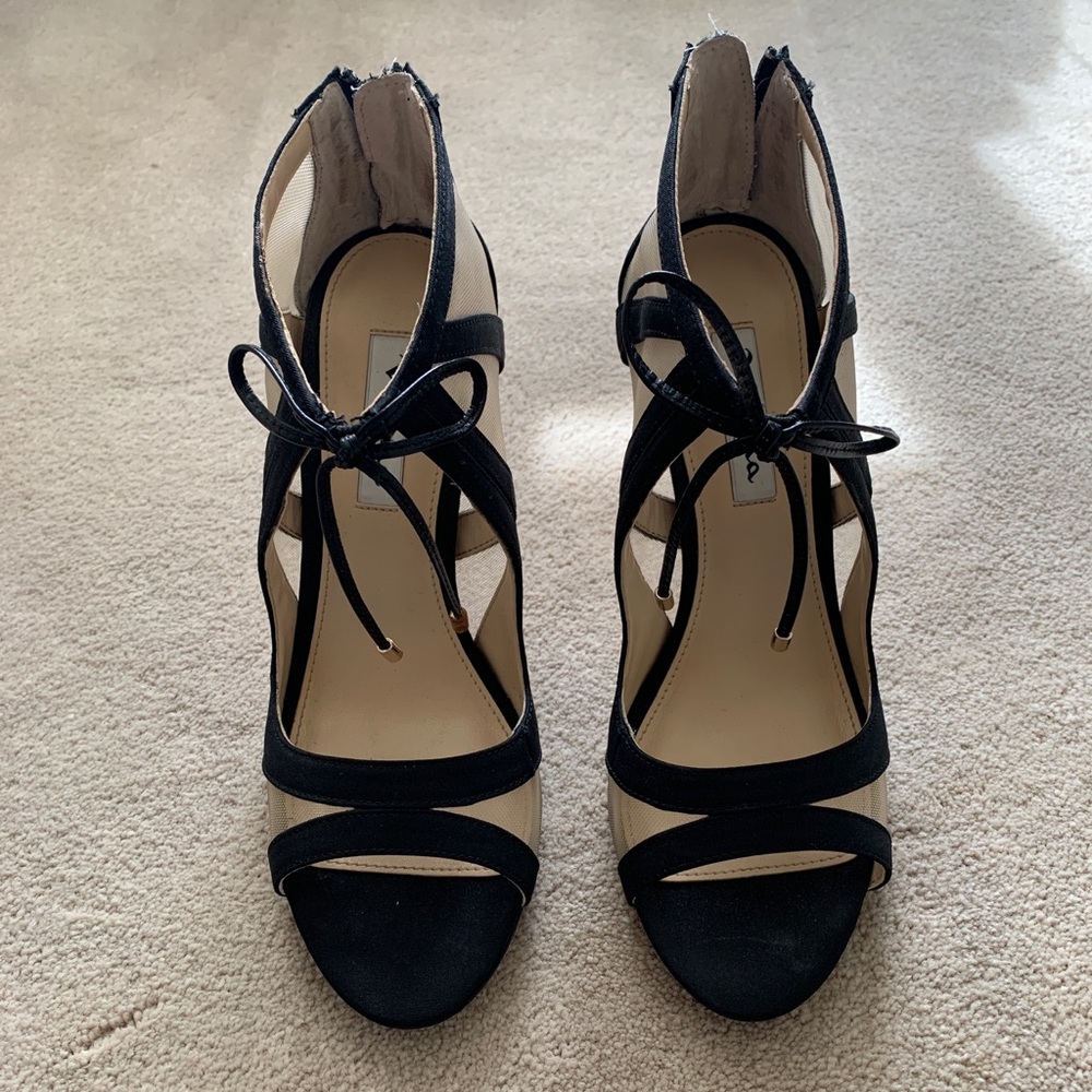 Nina Cherie Peep-Toe Heeled Bootie | size 7.5